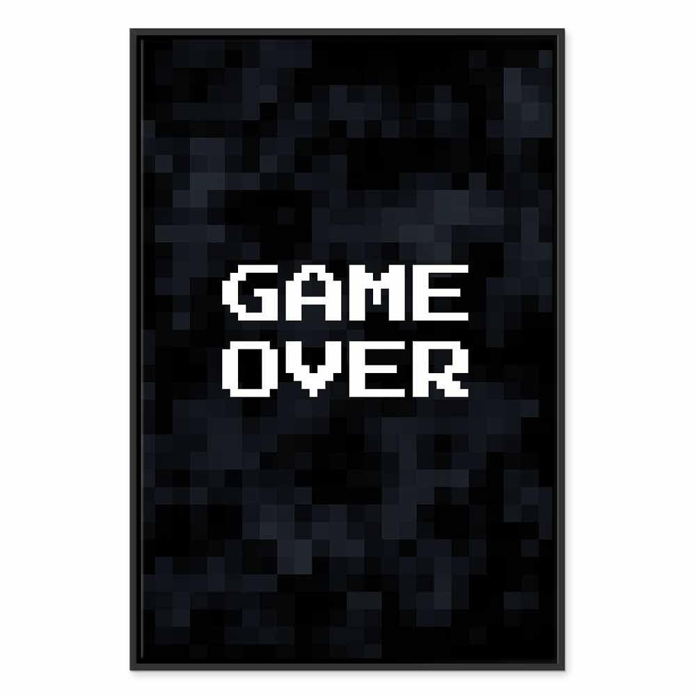 Leinwandbild - Pixel Game Over