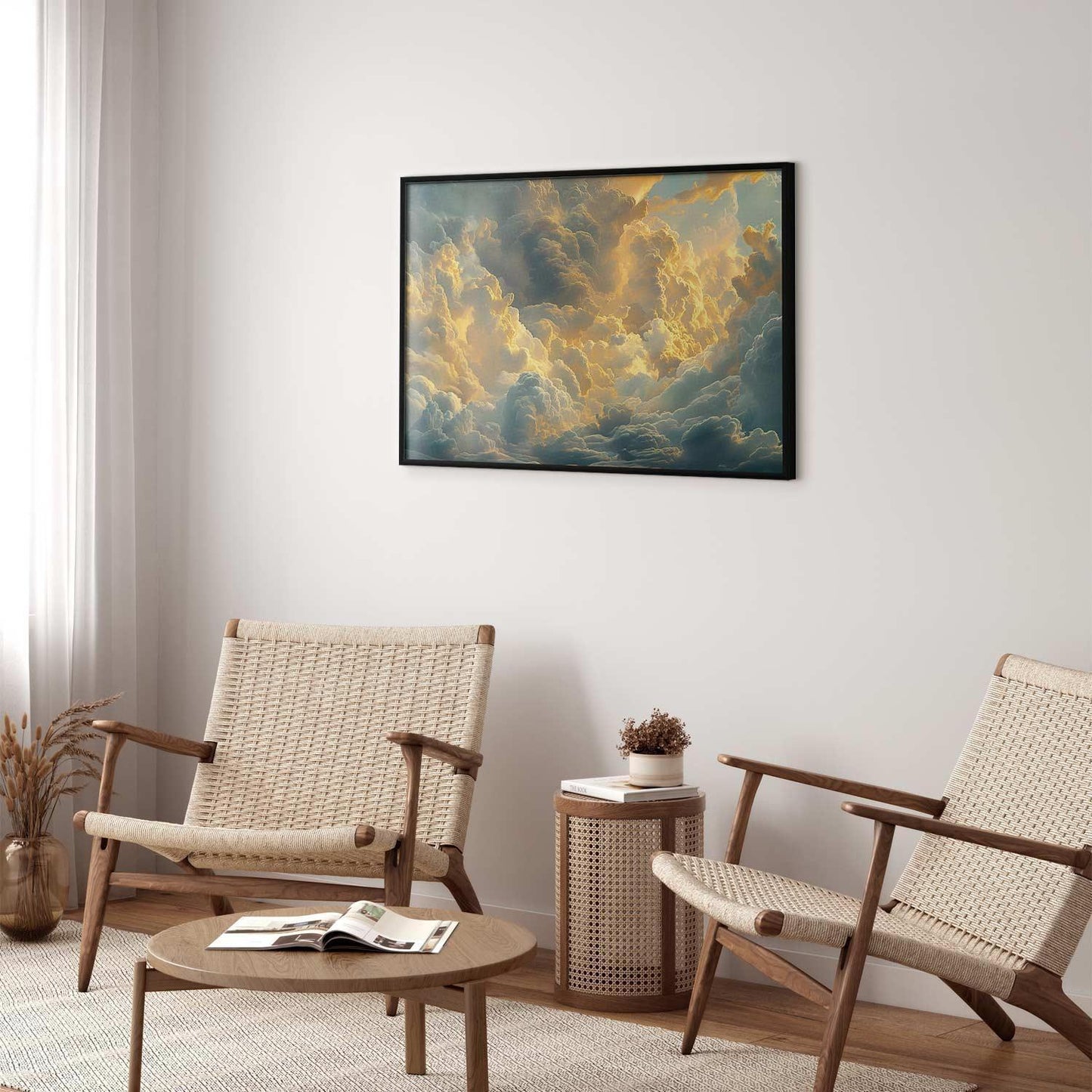 Poster - Last Breath of the Day: Clouds Illuminated by Evening Glow