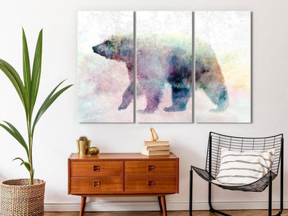 Leinwandbild - Lonely Bear (3 Parts) Artgeist