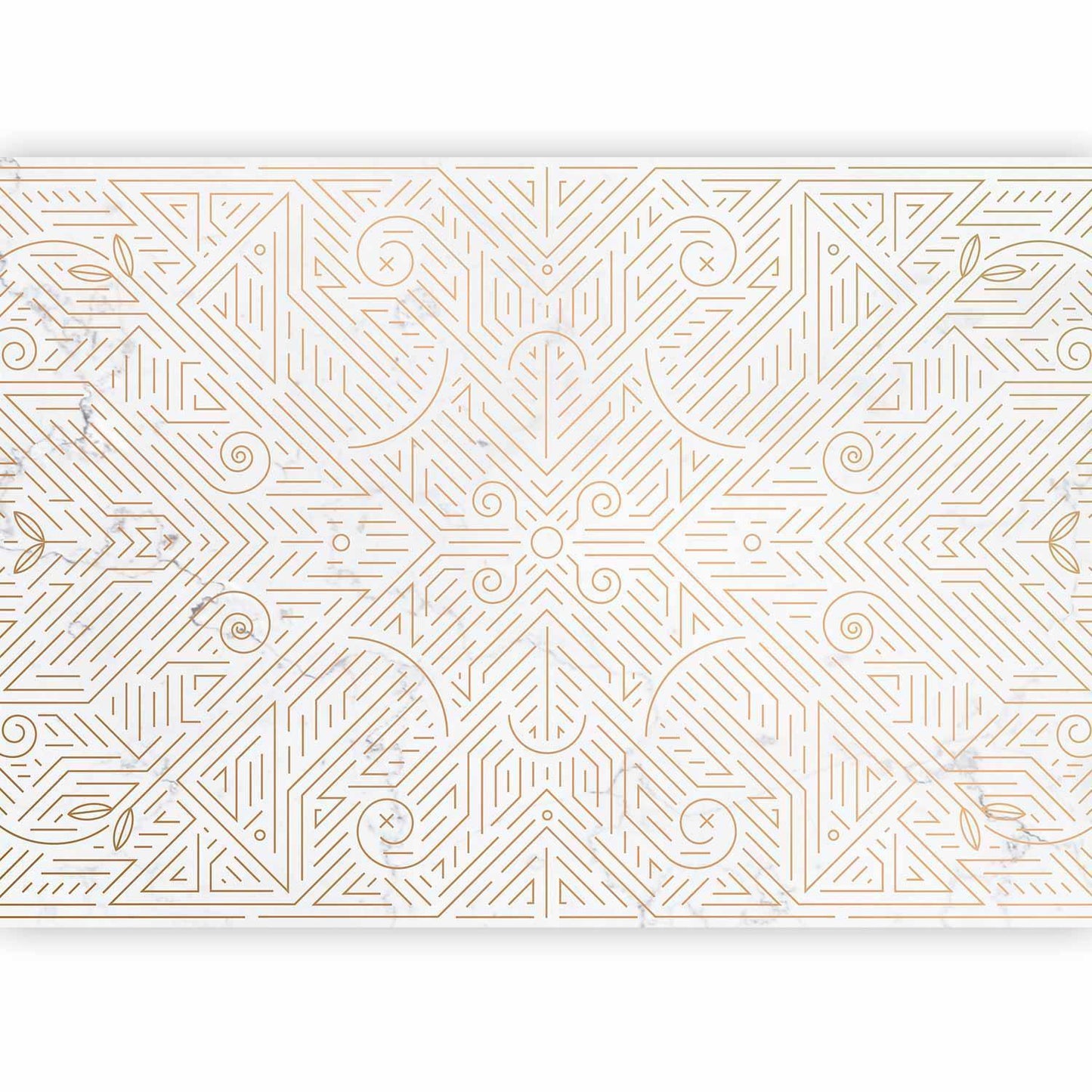 Fototapete - Geometric Pattern Shades of Gold and Marble Stone Artgeist