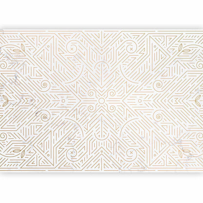Fototapete - Geometric Pattern Shades of Gold and Marble Stone Artgeist