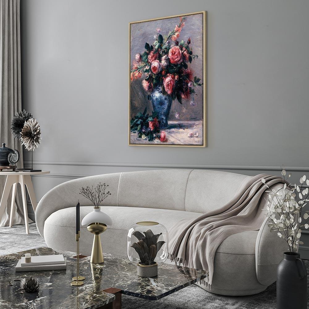 Leinwandbild - Pierre-Auguste Renoir – Vase of Roses