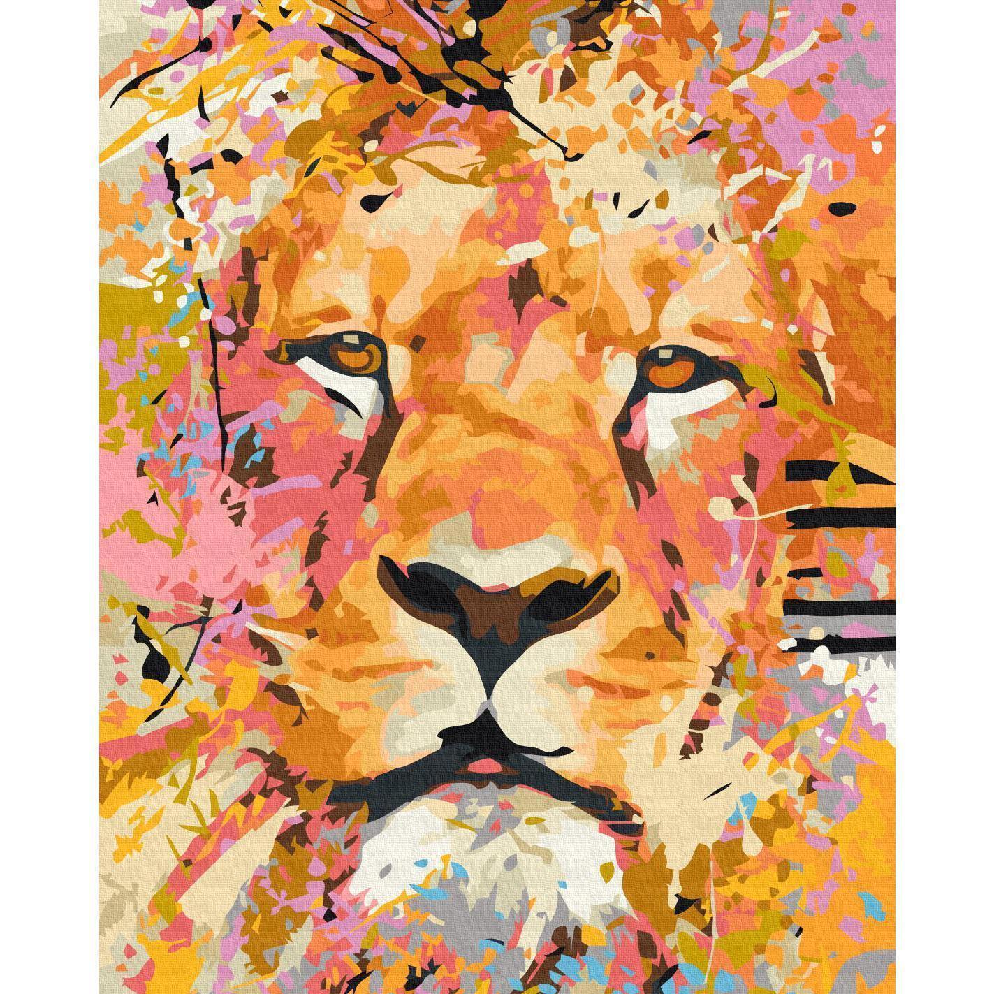 Malen nach Zahlen - Watchful Lion