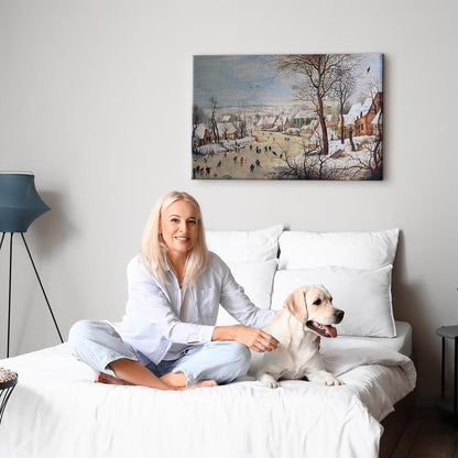 Leinwandbild - Pieter Bruegel the Elder – Winter Landscape with Birdtrap