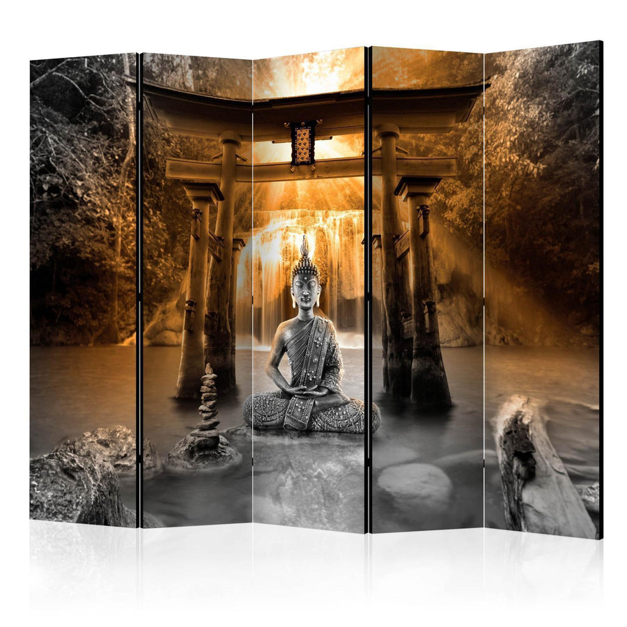 Paravent - Buddha Smile (Orange) II Artgeist