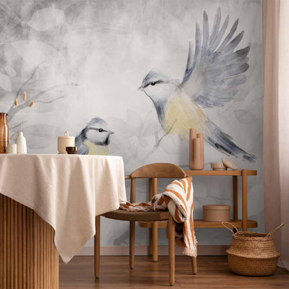 Fototapete - Watercolor Tit - Second Variant