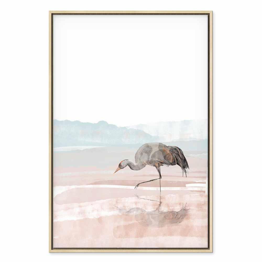 Leinwandbild - Crane in the Morning (1 Part) Vertical