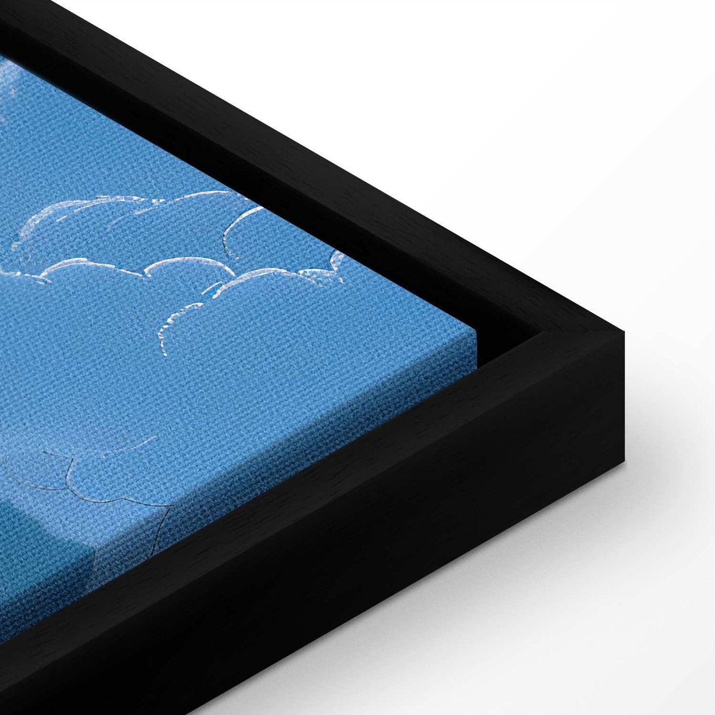 Leinwandbild - Blue Sky Breaking Through White Fluffy Clouds