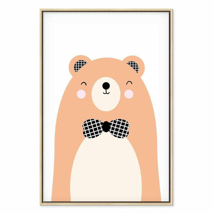 Leinwandbild - Teddy Bear in Bow Tie (1 Part) Vertical
