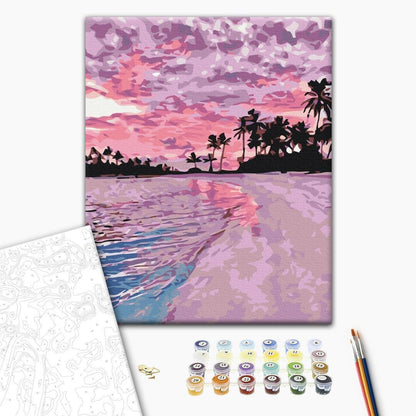 Malen nach Zahlen - Paradise sunset