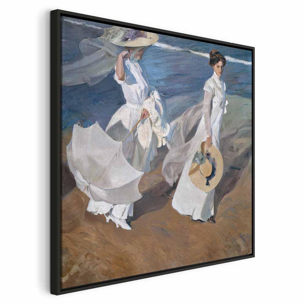 Leinwandbild - Joaquín Sorolla y Bastida – Strolling along the Seashore