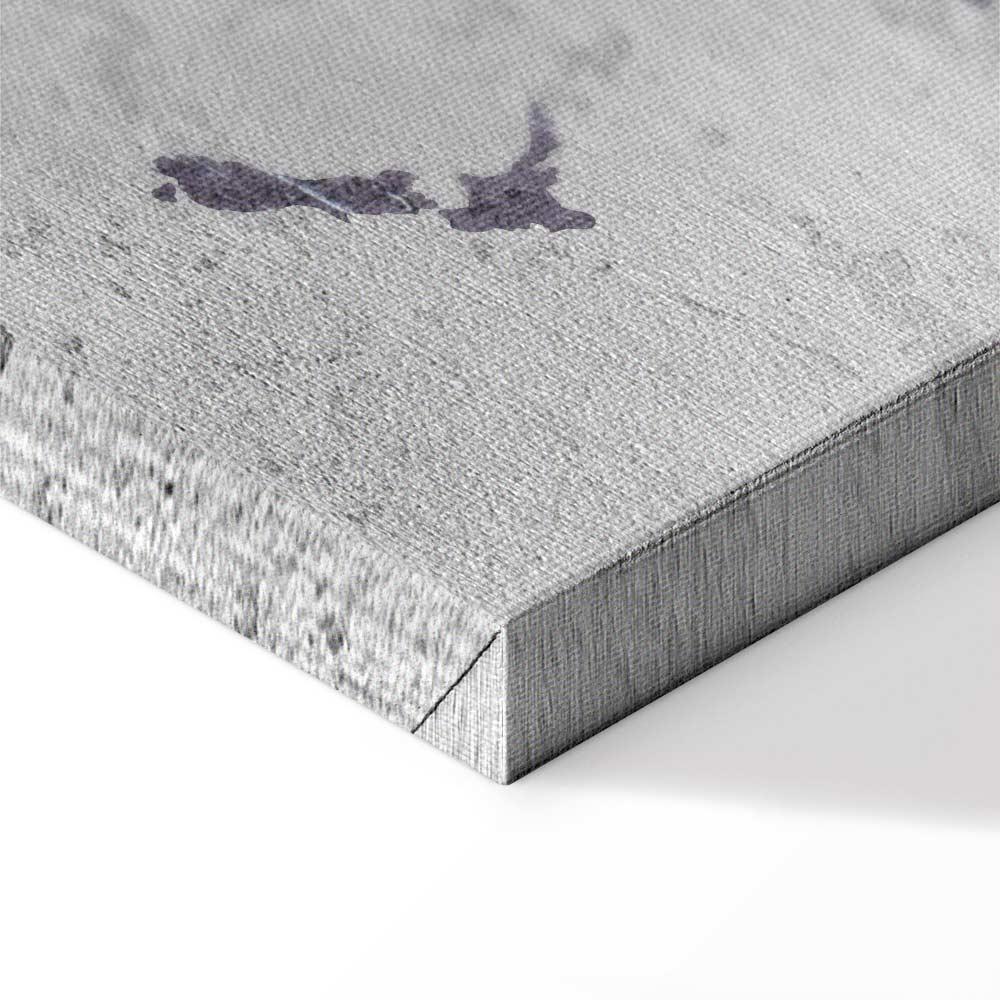 Leinwandbild - Concrete World Map (5 Parts) Narrow