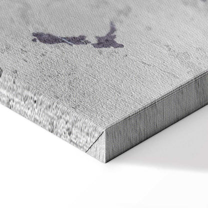 Leinwandbild - Concrete World Map (5 Parts) Narrow