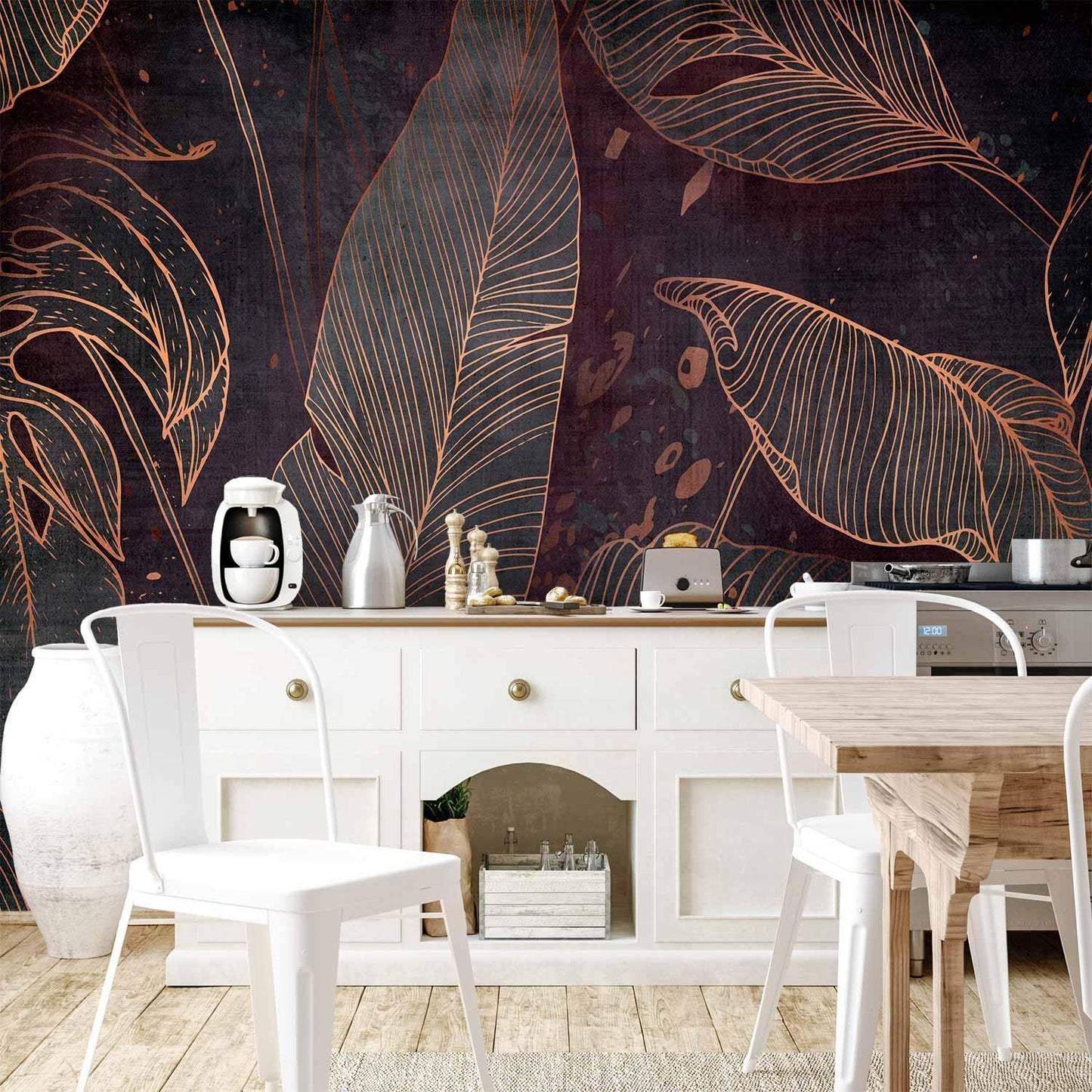 Fototapete - In a Maze of Leaves - Third Variant