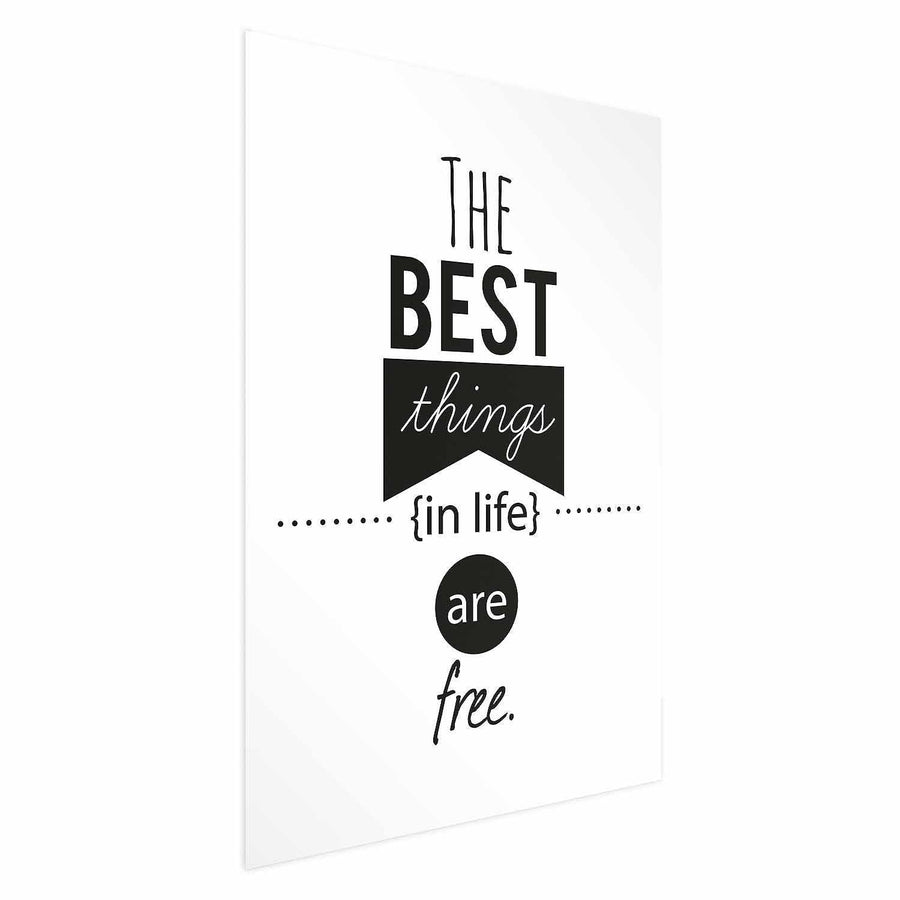 Poster - The Best Things in Life Are Free Artgeist
