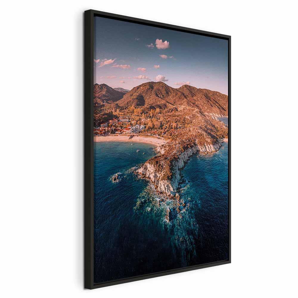 Leinwandbild - Cliff in Kalamitsi (1 Part) Vertical