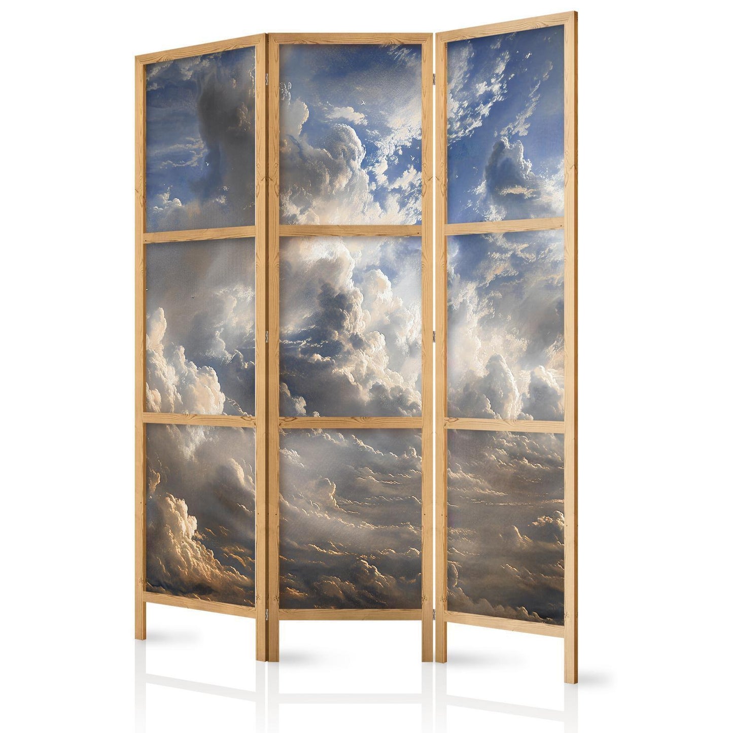 Japanischer Paravent - Golden Reflections on Clouds Foretelling Dusk Artgeist