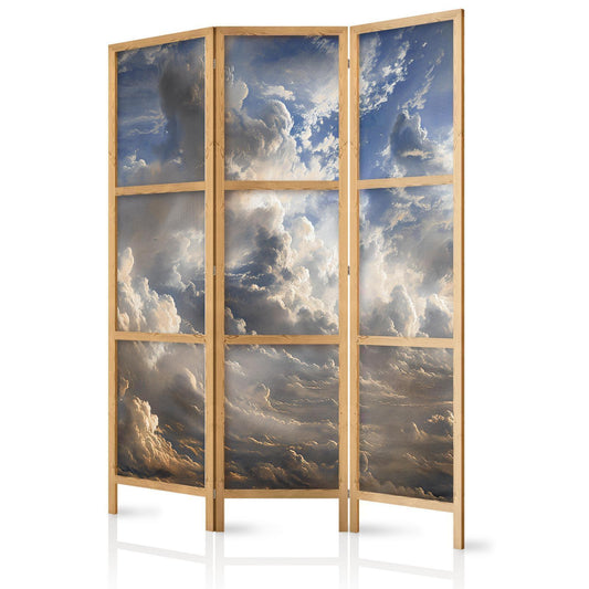 Japanischer Paravent - Golden Reflections on Clouds Foretelling Dusk Artgeist