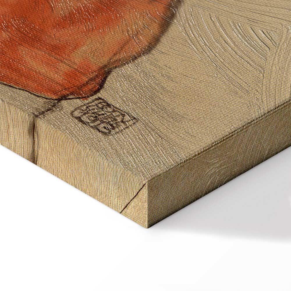 Leinwandbild - Egon Schiele – Self-Portrait (Man in Orange Jacket)