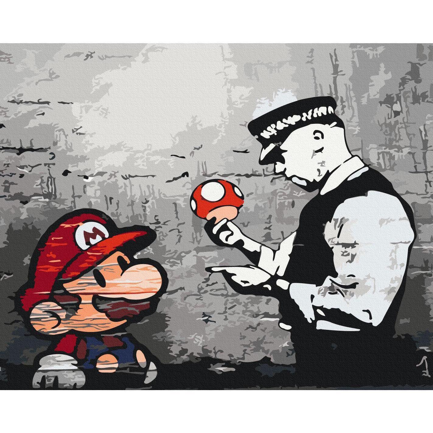 Malen nach Zahlen - Mario (Banksy)