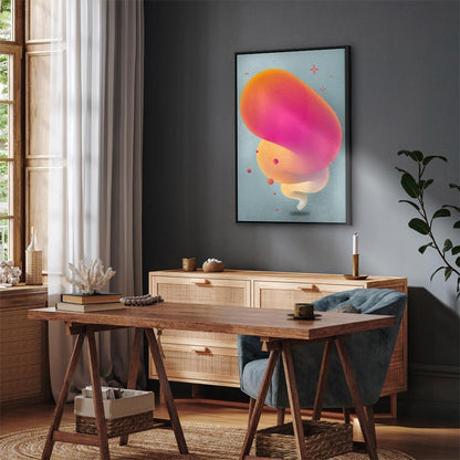 Leinwandbild - Pink Streak (1 Part) Vertical