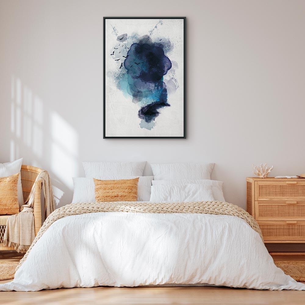 Leinwandbild - Blue Memory (1 Part) Vertical