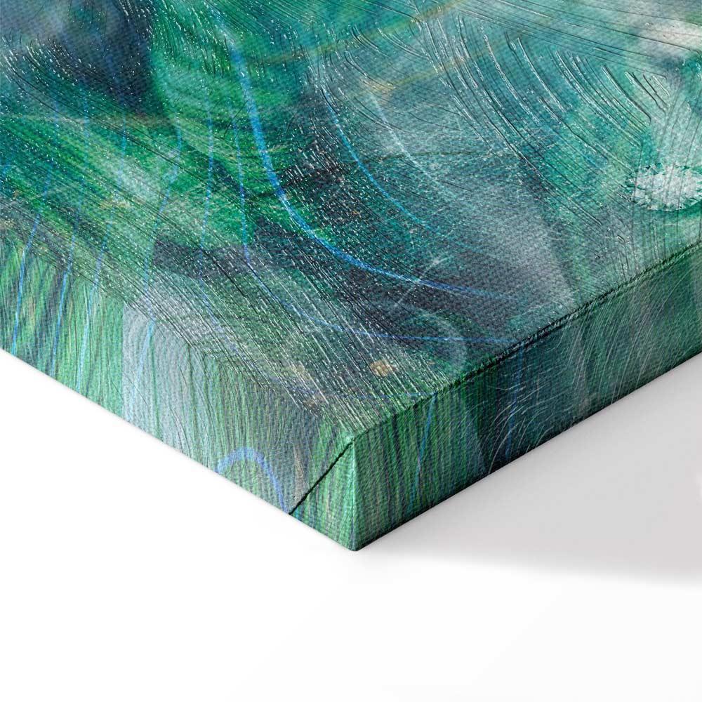 Leinwandbild - Turquoise Leaves (1 Part) Wide