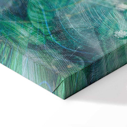 Leinwandbild - Turquoise Leaves (1 Part) Wide