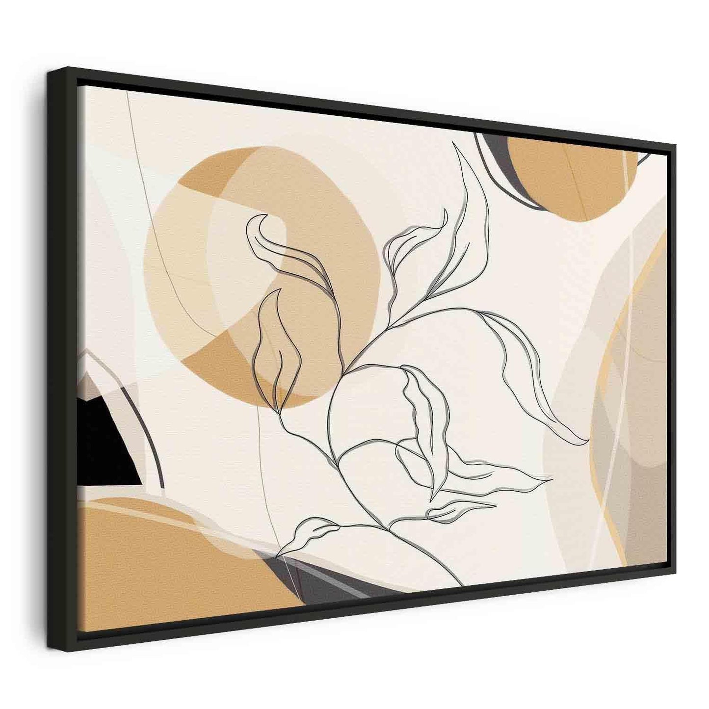 Leinwandbild - Landscape with a leaf