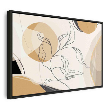 Leinwandbild - Landscape with a leaf