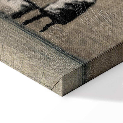 Leinwandbild Banksy Zebra wird gewaschen – Street Art auf Beton