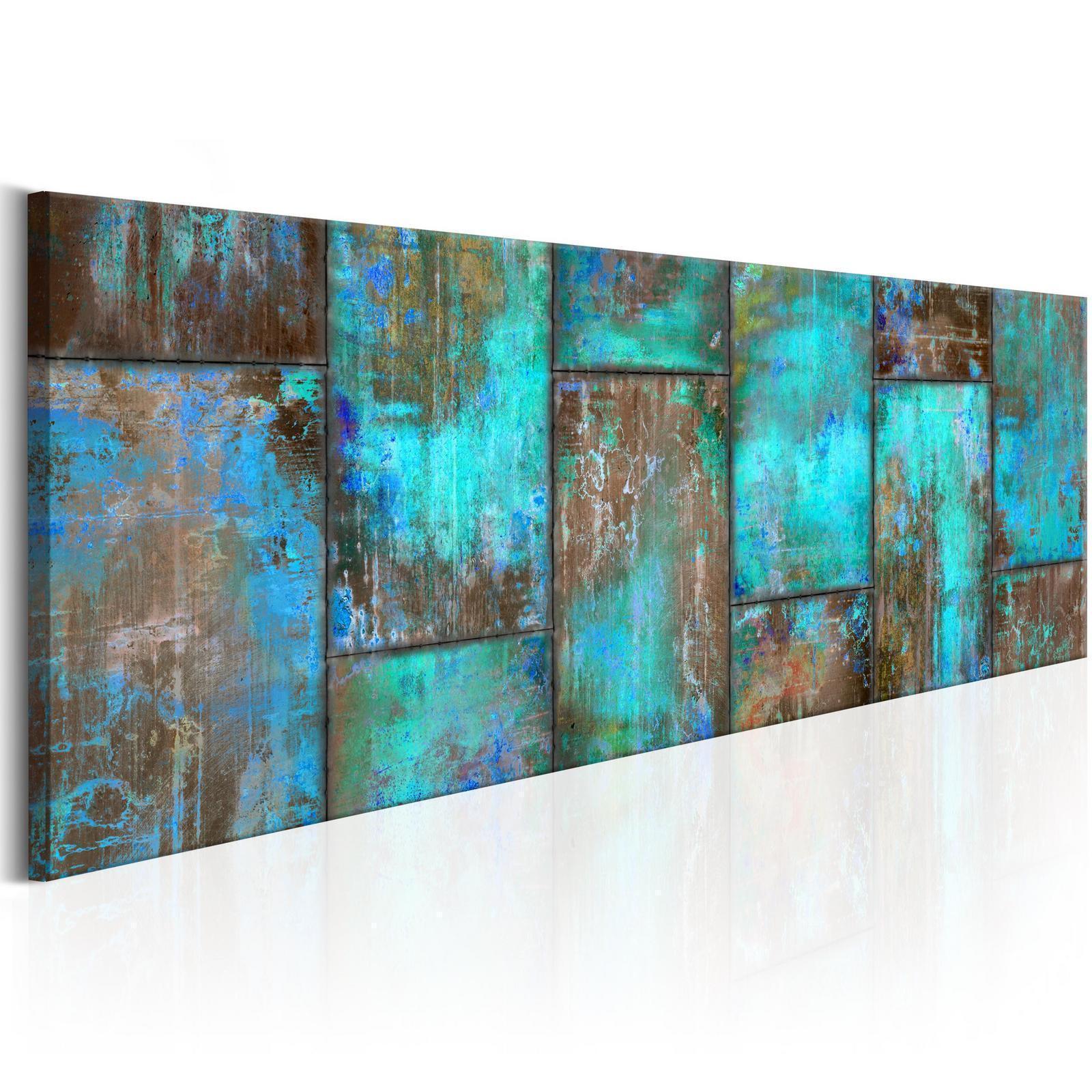 Leinwandbild - Metal Mosaic: Blue Artgeist
