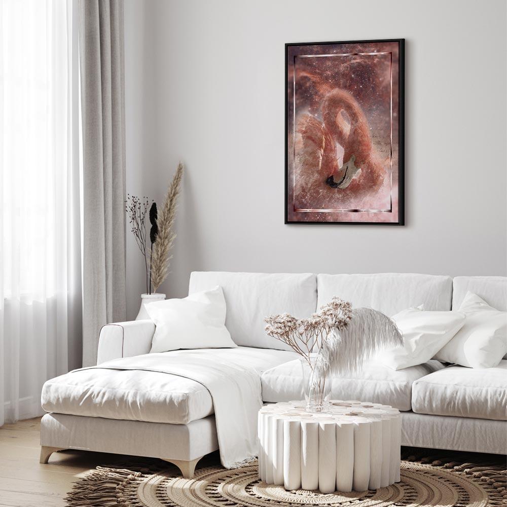 Leinwandbild - Space Flamingo (1 Part) Vertical