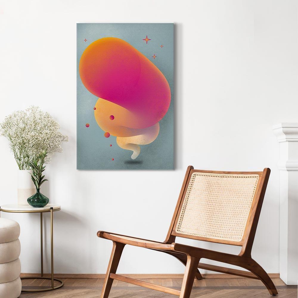 Leinwandbild - Pink Streak (1 Part) Vertical