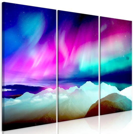 Leinwandbild - Wonderful Aurora (3 Parts) Artgeist