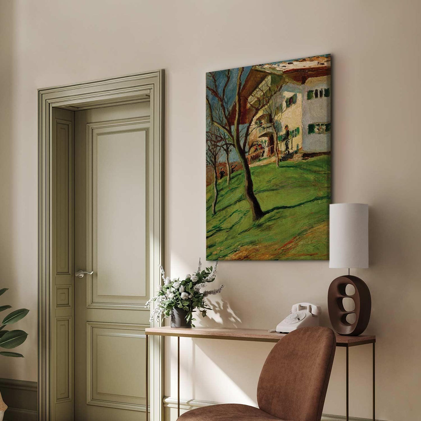 Leinwandbild - August Macke – Unser Häuschen in Tegernsee