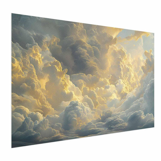 Poster - Last Breath of the Day: Clouds Illuminated by Evening Glow Artgeist
