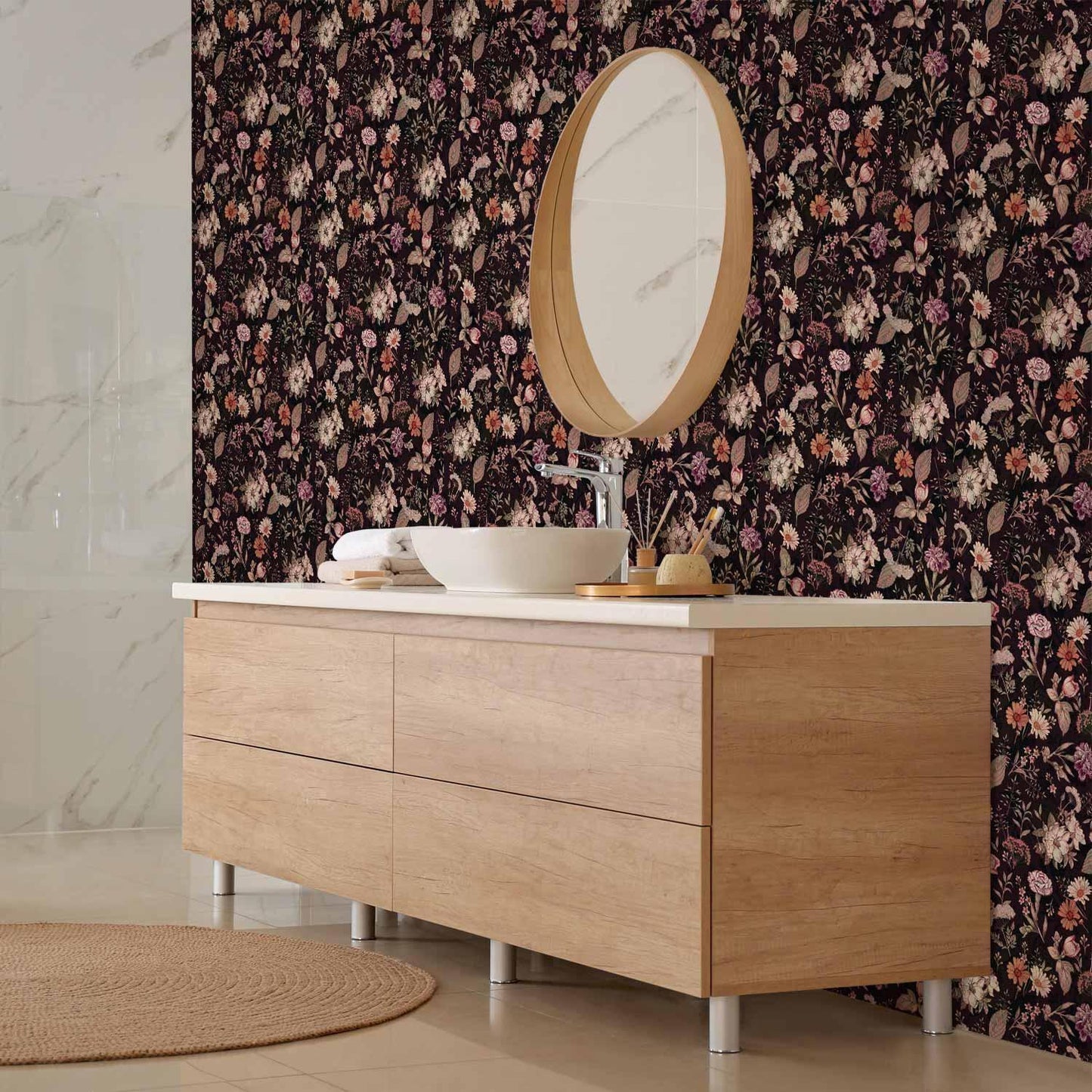 Tapete - Fragrant flowers and herbs - plum