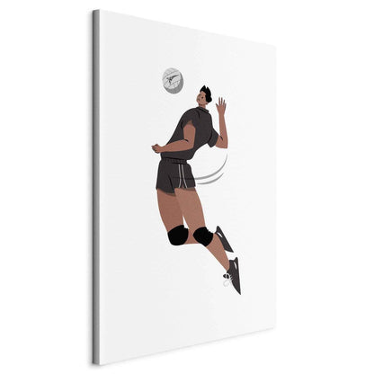 Leinwandbild - Volleyball Player on a White Background - Illustration Artgeist