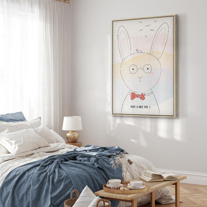 Leinwandbild - Greetings from Rabbit (1 Part) Vertical