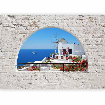 Fototapete „Sommer in Santorini“ – Mediterranes Flair mit Meerblick