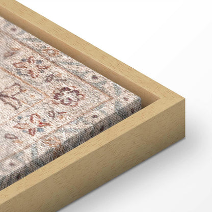 Leinwandbild - Sand carpet - worn Persian carpet with rich decorative motifs