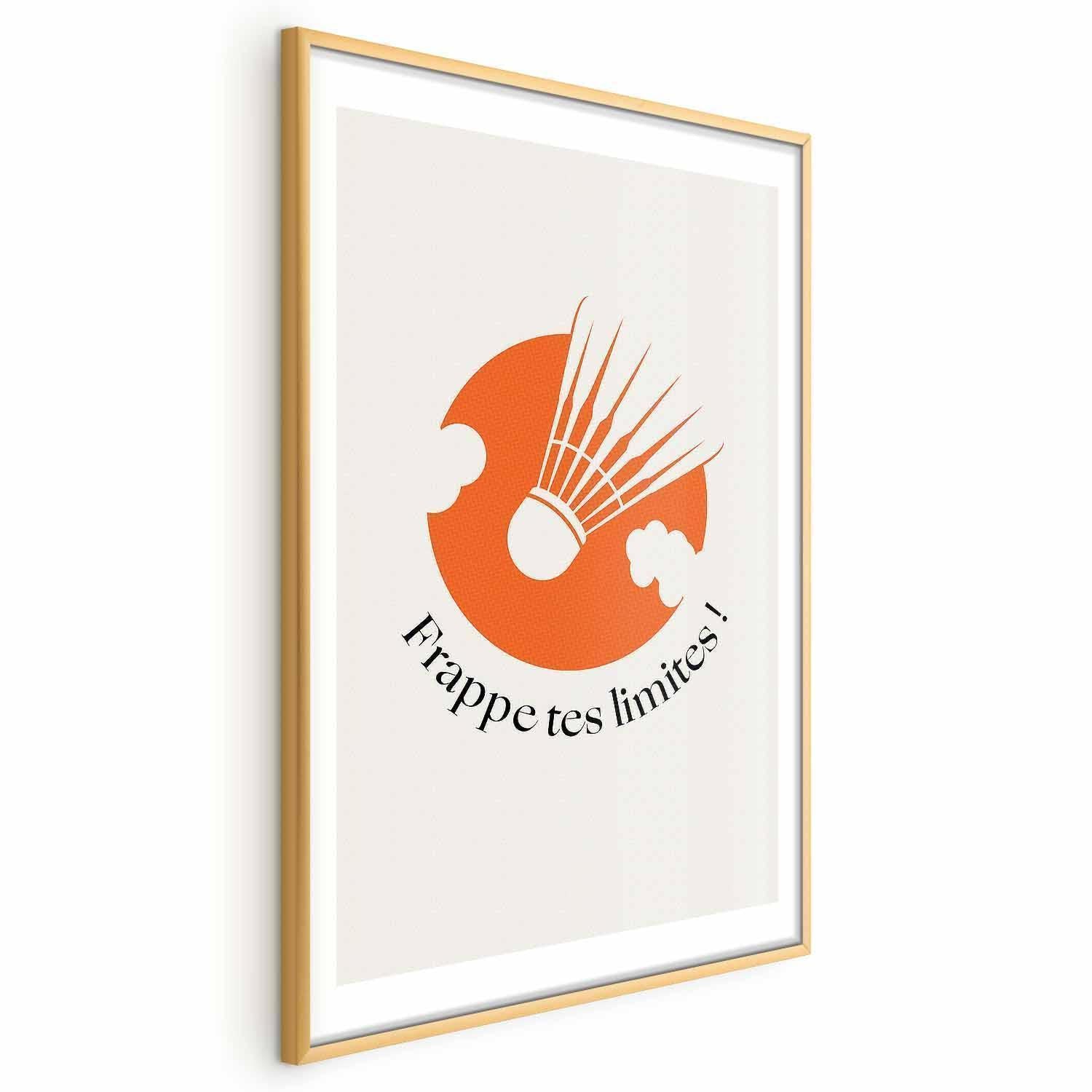 Poster - Shuttlecock Against the Orange Sun Artgeist
