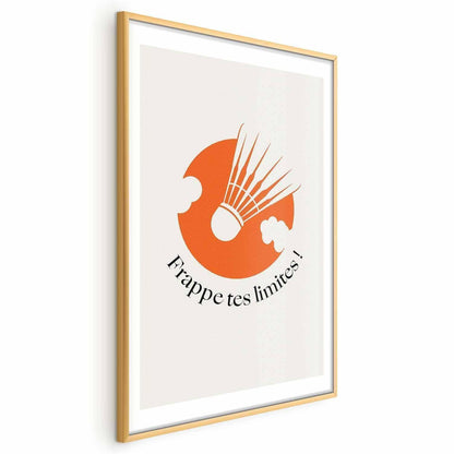 Poster - Shuttlecock Against the Orange Sun Artgeist