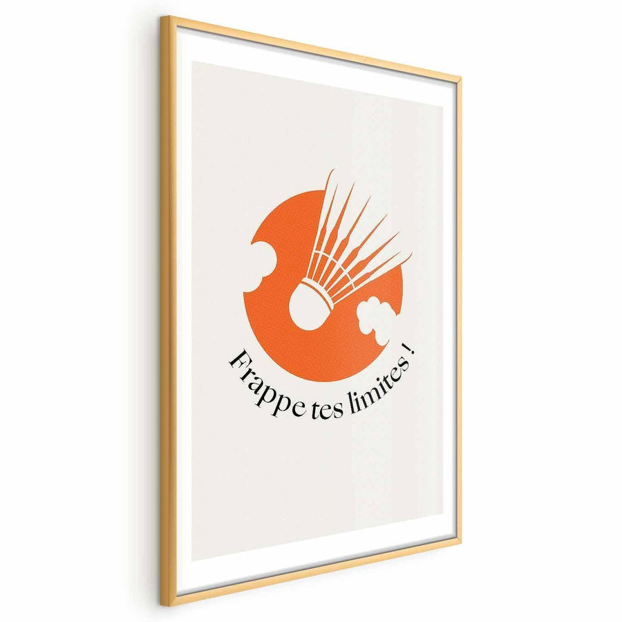 Poster - Shuttlecock Against the Orange Sun Artgeist