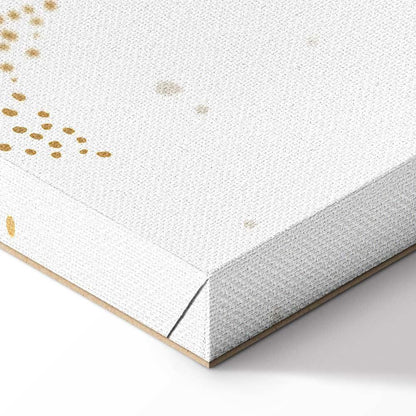 Leinwandbild - Fairy-Tale Galaxy - Phases of the Moon in Yellow Tones Among Stars in Beige and Ash Colors with Stardust