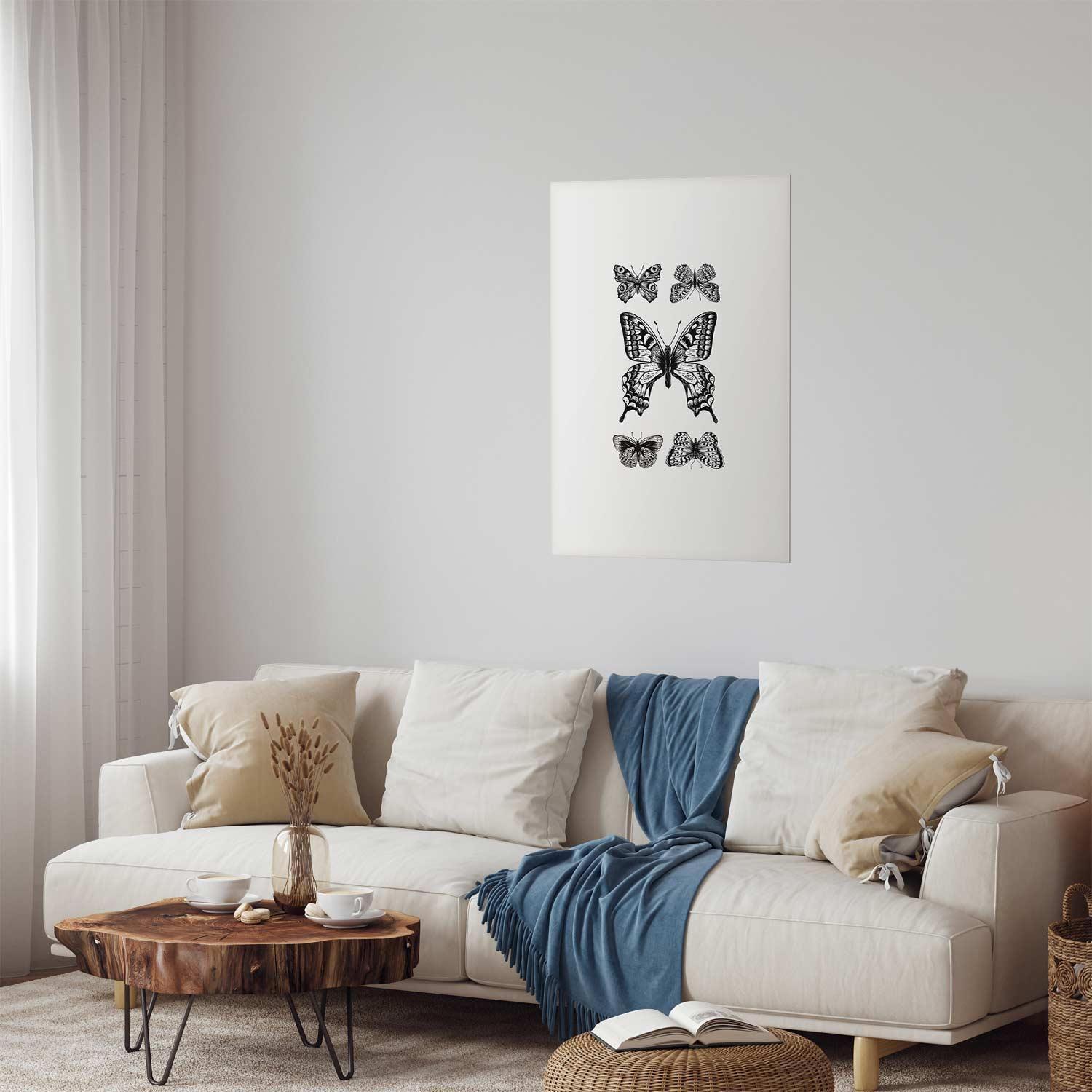 Poster - Five Butterflies Artgeist