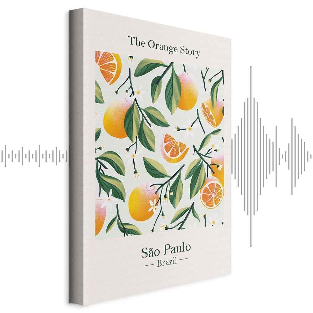 Leinwandbild - The Orange Story (1 Part) Vertical