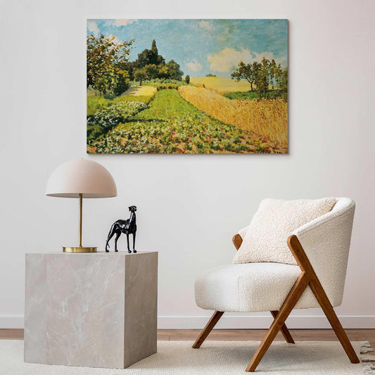Leinwandbild - Wheat field (Alfred Sisley)