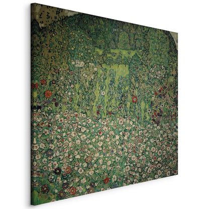 Leinwandbild - Gartenlandschaft mit Bergkuppe (Gustav Klimt) Artgeist